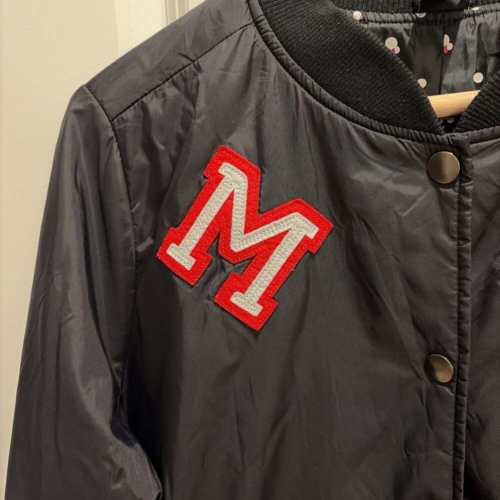 Disney Minnie Mouse Womens Varsity Bomber Jacket - Picture 2 of 9